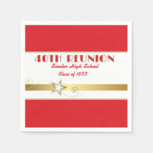 Party! 40th Class Reunion custom Napkins