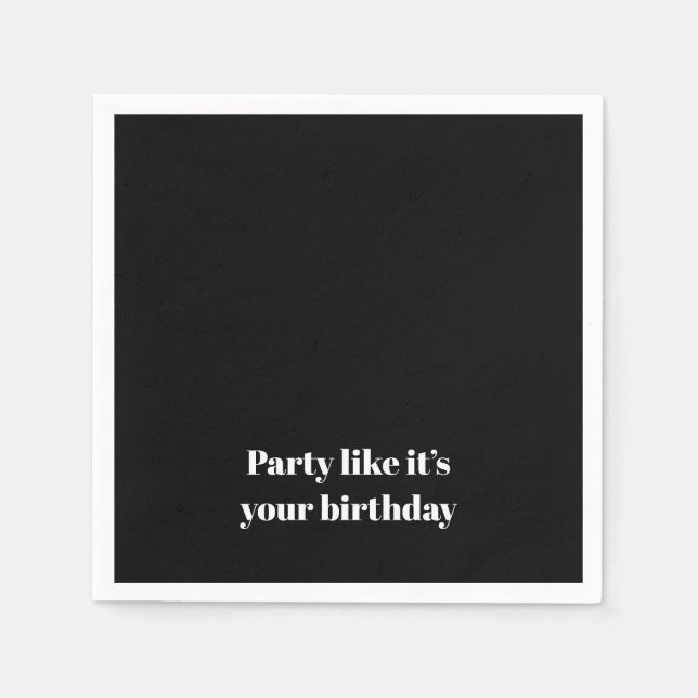 Servilleta De Papel 'Party Like It's Your Birthday' Birthday Party (Anverso)