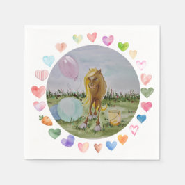 Servilleta De Papel Partyservietten mit Pferdemotiv, Pony Party