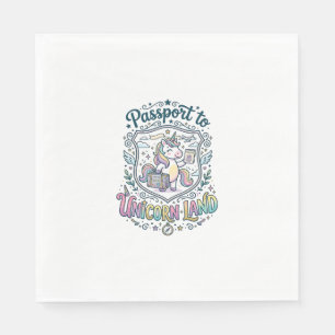 Servilleta De Papel Pasaporte de Unicornio a Tierra de Unicornios Fond