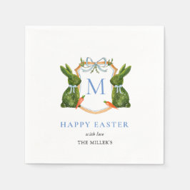 Servilleta De Papel Pascua de Bunny Monogramada