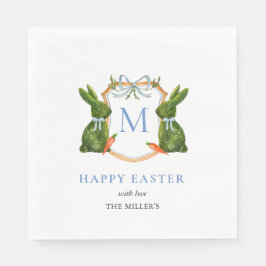 Servilleta De Papel Pascua de Bunny Monogramada