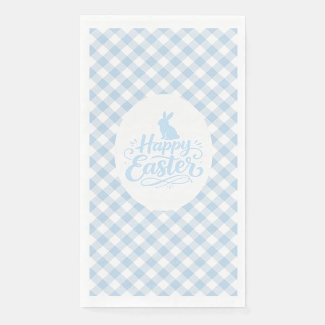 Servilleta De Papel Pascua de Cuadro Azul (Anverso)