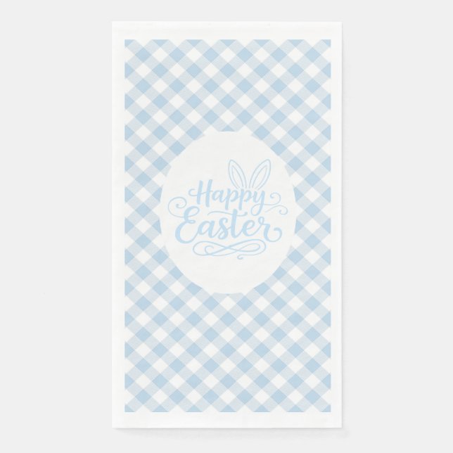 Servilleta De Papel Pascua de Cuadro Azul (Anverso)