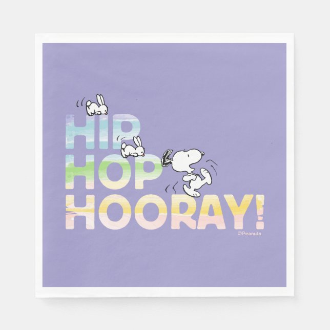 Servilleta De Papel Pascua de Snoopy Hip Hop Hooray (Anverso)