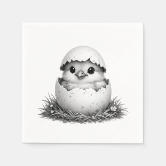 Servilleta De Papel Pascua en blanco y negro