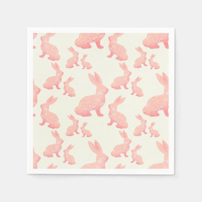 Servilleta De Papel Pascua feliz - Patrón de Bunny (Anverso)