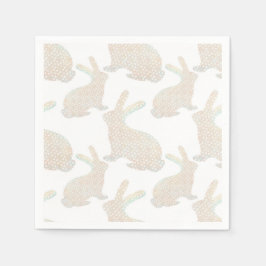 Servilleta De Papel Pascua feliz - Patrón de Bunny