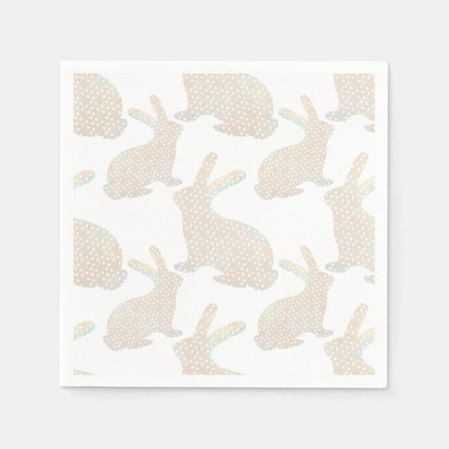 Servilleta De Papel Pascua feliz - Patrón de Bunny (Anverso)
