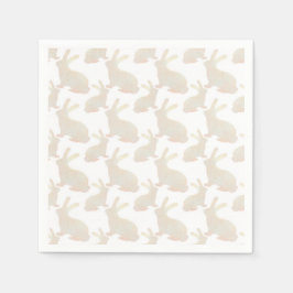 Servilleta De Papel Pascua feliz - Patrón de los conejitos de oro