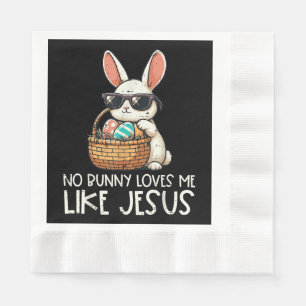 Servilleta De Papel Pascua Ningún Conejo Me Ama Como Jesús Cristiano