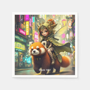 Servilleta De Papel Paseo de Panda Salvaje Fantasía Lindo