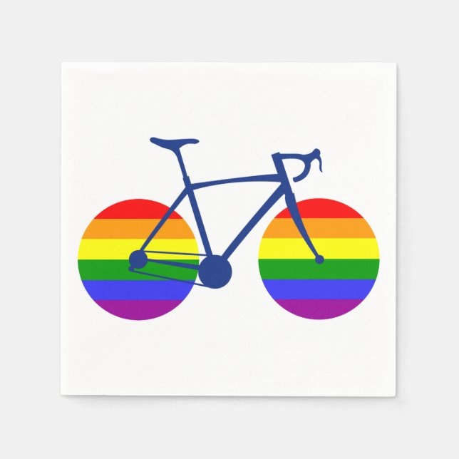 Servilleta De Papel Paseo en bicicleta con orgullo (Anverso)