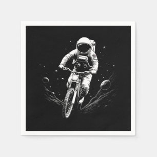 Servilleta De Papel Paseo en bicicleta del astronauta cósmico Aventura