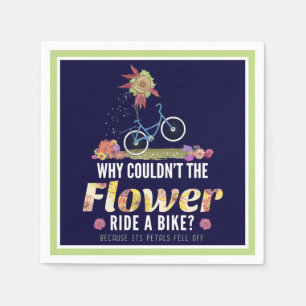 Servilleta De Papel Paseo en bicicleta por Chiste de flores - Pun de a