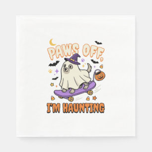 Servilleta De Papel Paseo en patineta espeluznante de perro de Hallowe