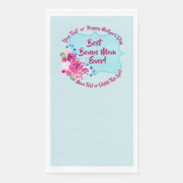 Servilleta De Papel Paso Día de la Madre Bono Mamá Cambiar Texto