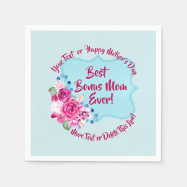 Servilleta De Papel Paso Día de la Madre Bono Mamá Cambiar Texto Peque