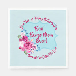 Servilleta De Papel Paso Día de la Madre Bonus Mamá Cambiar Medio de T