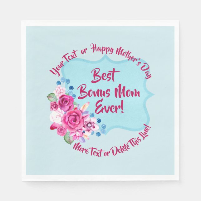 Servilleta De Papel Paso Día de la Madre Bonus Mamá Cambiar Medio de T (Anverso)
