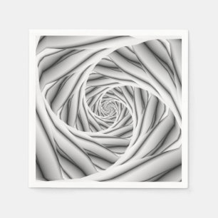 Servilleta De Papel Pasos espirales en blanco y negro
