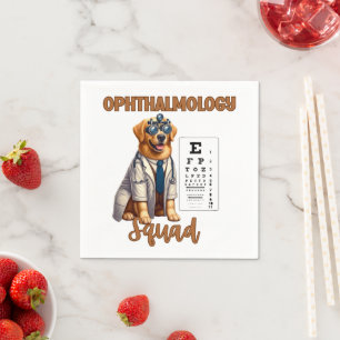 Servilleta De Papel Pasta y visión Escuadrón de Oftalmología Animal