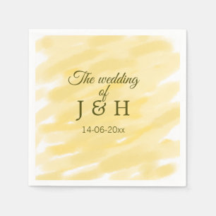 Servilleta De Papel pastel amarillo mantequilla el boda de la pareja l