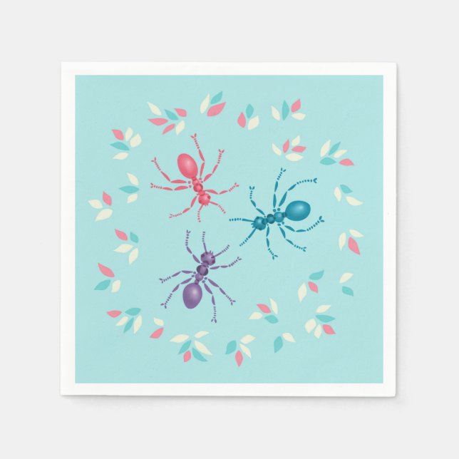 Servilleta De Papel Pastel Ants Insect Lover (Anverso)