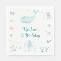 Pastel azul bajo el mar Cumpleaños