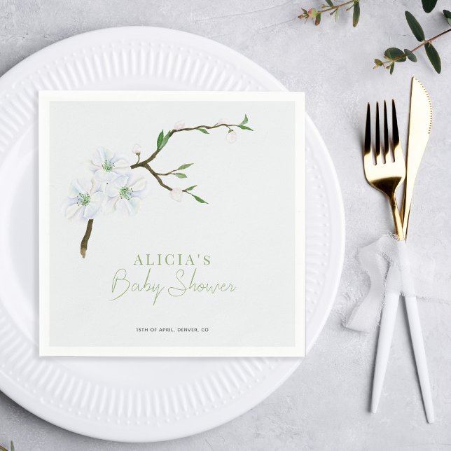 Servilleta De Papel Pastel azul floral niño bebé ducha (Subido por el creador)