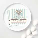Servilleta De Papel Pastel Blue Koala Kids Birthday / Boy Baby Shower<br><div class="desc">El diseño del producto incluye un bebé koala rodeado de flores. El adorable personalizado animal con rayas azul pastel hace toallas de papel únicas y bonitas para los niños con ducha,  cumpleaños para niños y más.</div>