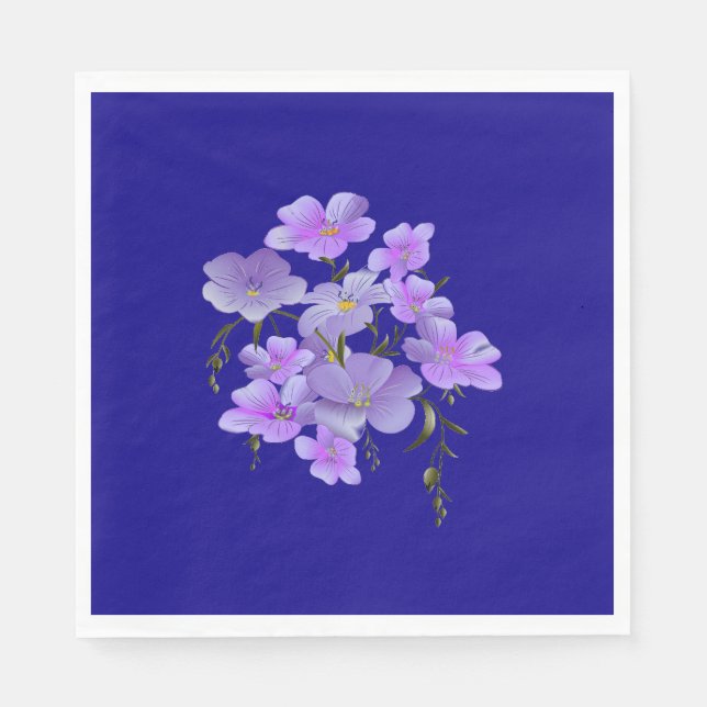 Servilleta De Papel Pastel Bonito Lilac Bouquet (Anverso)