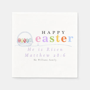 Servilleta De Papel Pastel colorido moderno Cesta de Huevos de Pascua