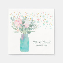 Pastel Confetti Mason Jar Boda