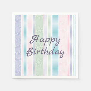 Servilleta De Papel Pastel Damask Para Cumpleaños