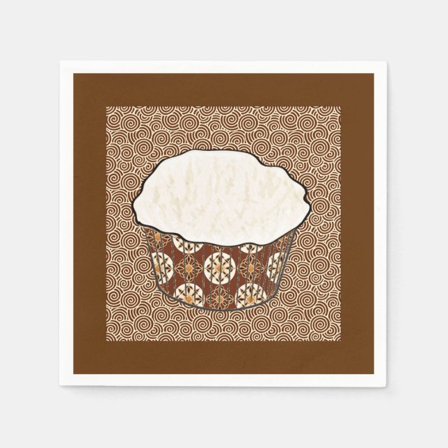 Servilleta De Papel Pastel de coco, fondo japonés de batir (Anverso)