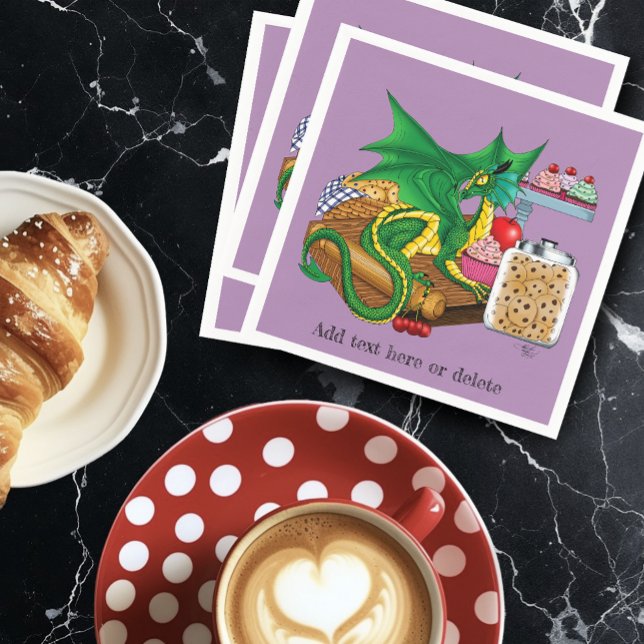 Servilleta De Papel Pastel de Dragón Verde (Subido por el creador)