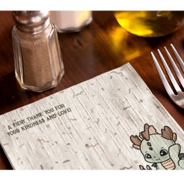 Servilleta De Papel Pastel de Naranja verde dulce dulce bebé dragón