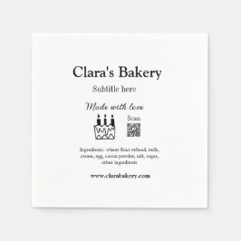 Servilleta De Papel Pastel de panadería agregar ingredientes hechos co