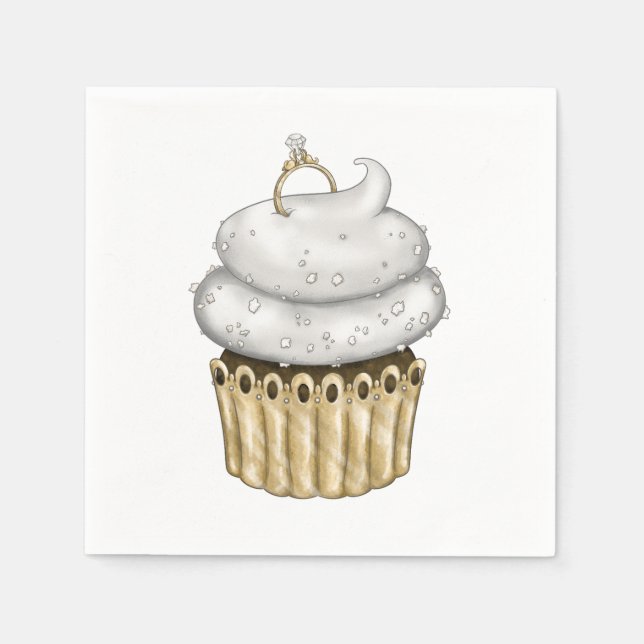 Servilleta De Papel Pastel de Sweet Engagement (Anverso)