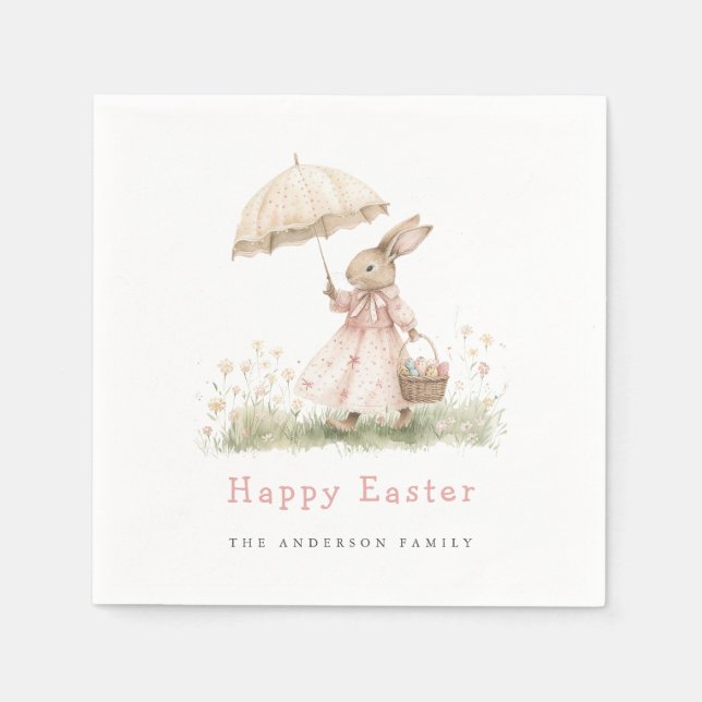 Servilleta De Papel Pastel Easter Bunny (Anverso)