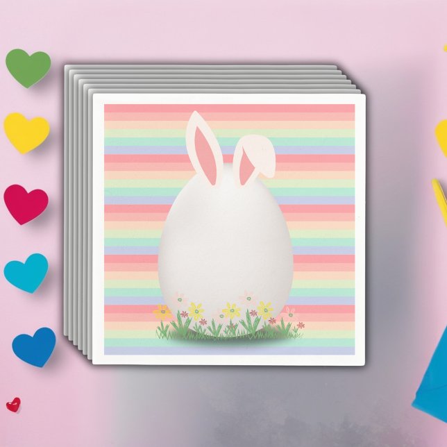 Servilleta De Papel Pastel Easter Egg Bunny Baby Shower (Subido por el creador)