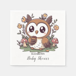 Servilleta De Papel Pastel Enchanted Owl Baby Shower