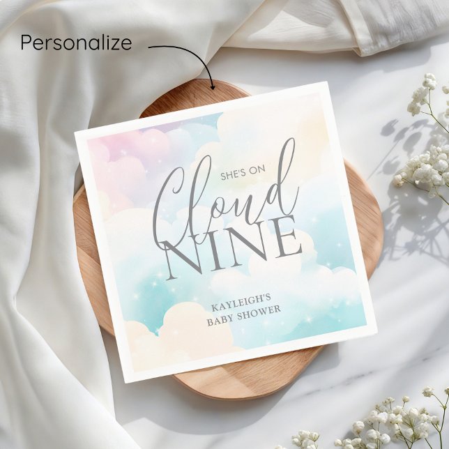 Servilleta De Papel Pastel está en Cloud Nueve Baby Shower (Subido por el creador)