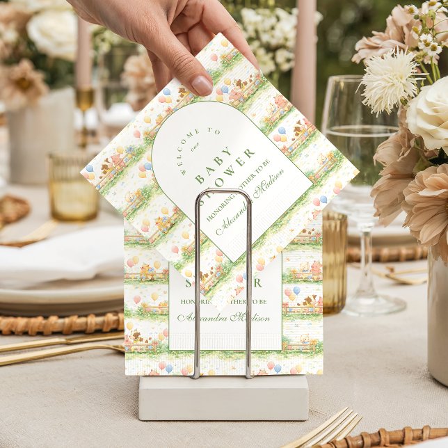 Servilleta De Papel Pastel Farm Animals Garden Baby Shower (Subido por el creador)