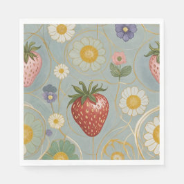 Servilleta De Papel Pastel Floral y Berry Delight