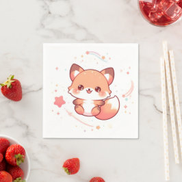 Servilleta De Papel Pastel Fox Baby Shower encantado