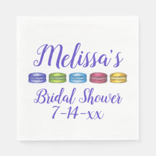 Servilleta De Papel Pastel francés Macaron Cookie Pastry Shower