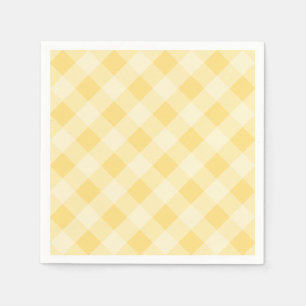 Servilleta De Papel Pastel Gingham Napkins Amarillo