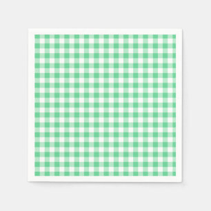 Servilleta De Papel Pastel Gingham Napkins Green
